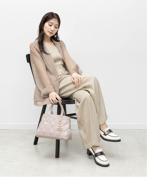 RANDA（ランダ）の「シアーテーラードジャケット（ブルゾン・レディース・ブラック/ブラウン/ホワイト・0/1）」の21枚目の写真