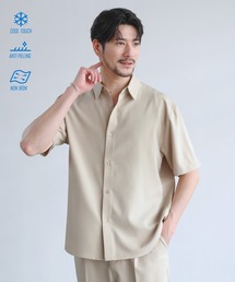 SPU（スプ）の「【セットアップ対応】【防シワ・防ピリング・接触冷感】機能性素材テックリネン半袖レギュラーカラーシャツ（シャツ/ブラウス）」