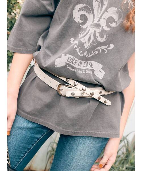 EVRIS（エヴリス）の「オリジナルロゴスタッズベルト（ベルト・レディース・ブラック/ホワイト・FREE）」の10枚目の写真