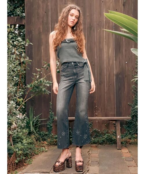 EVRIS（エヴリス）の「オリジナルロゴスタッズベルト（ベルト・レディース・ブラック/ホワイト・FREE）」の17枚目の写真