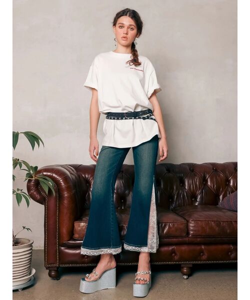 EVRIS（エヴリス）の「オリジナルロゴスタッズベルト（ベルト・レディース・ブラック/ホワイト・FREE）」の19枚目の写真