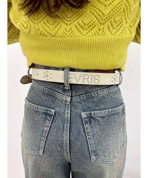 EVRIS（エヴリス）の「オリジナルロゴスタッズベルト（ベルト・レディース・ブラック/ホワイト・FREE）」の21枚目の写真