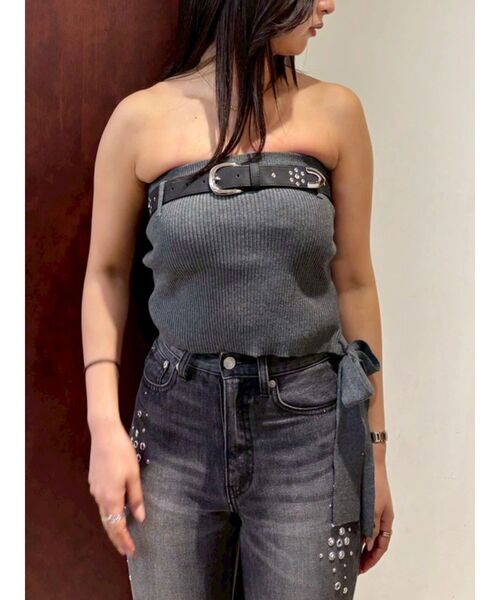 EVRIS（エヴリス）の「オリジナルロゴスタッズベルト（ベルト・レディース・ブラック/ホワイト・FREE）」の22枚目の写真