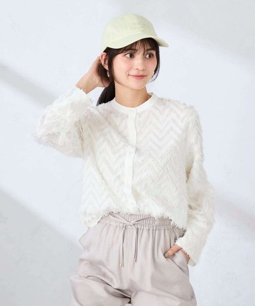 a.v.v(アーヴェヴェ)の「リネンキャップ(キャップ・レディース・ミント/アイボリー/ブラウン・38)」の10枚目の写真