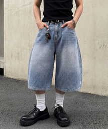 [ATW] リブドバミューダデニムパンツ