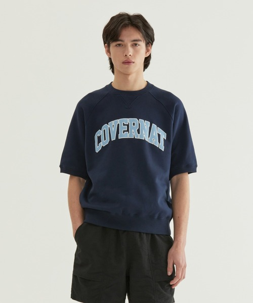 COVERNAT(カバーナット)の「ARCH LOGO SWEAT HALF T-SHIRT(Tシャツ/カットソー・メンズ・イエロー/ネイビー・X-LARGE/LARGE/MEDIUM/SMALL/XX-LARGE)」の1枚目の写真
