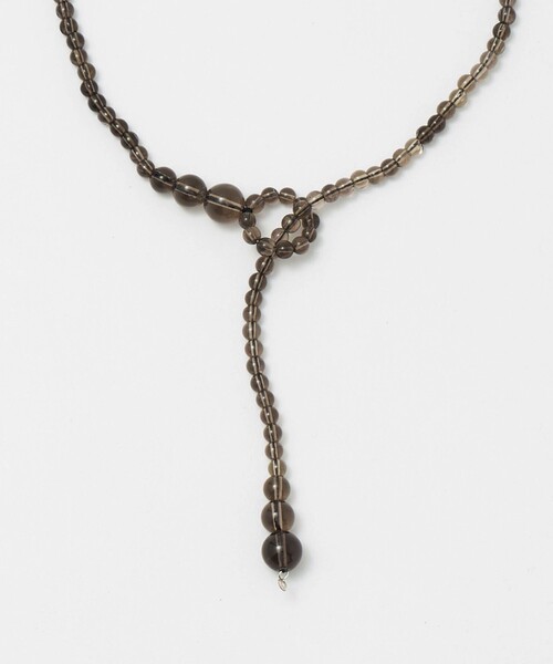 Steven Alan（スティーブンアラン）の「＜SASKIA DIEZ＞DROP LASSO SMOKY  NECKLACE/ネックレス（ネックレス・レディース・ダークグレー・FREE）」の2枚目の写真