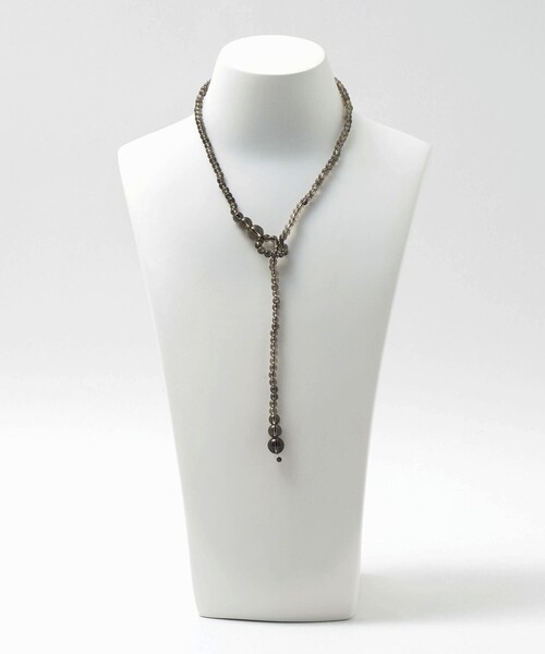 Steven Alan（スティーブンアラン）の「＜SASKIA DIEZ＞DROP LASSO SMOKY  NECKLACE/ネックレス（ネックレス・レディース・ダークグレー・FREE）」の6枚目の写真