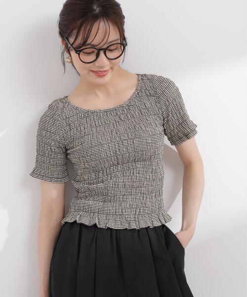 PROPORTION BODY DRESSING(プロポーションボディドレッシング)の「バックオープンシャーリングトップス / 1216160401(Tシャツ/カットソー・レディース・ピンク/ブラック/ブラック系その他・FREE)」の2枚目の写真