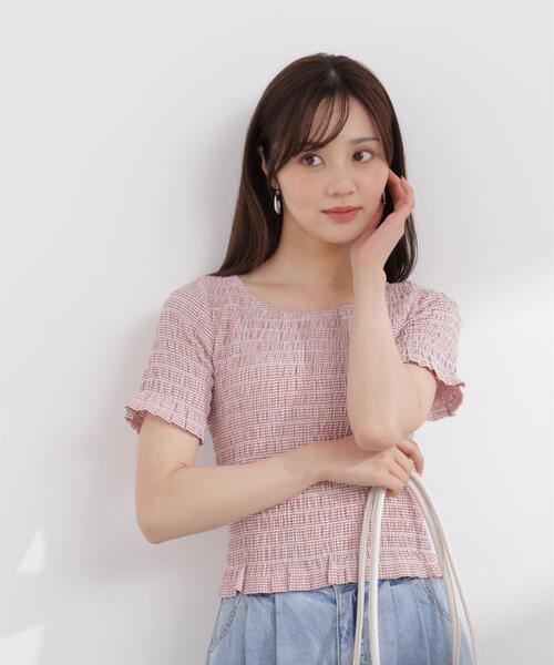 PROPORTION BODY DRESSING(プロポーションボディドレッシング)の「バックオープンシャーリングトップス / 1216160401(Tシャツ/カットソー・レディース・ピンク/ブラック/ブラック系その他・FREE)」の3枚目の写真