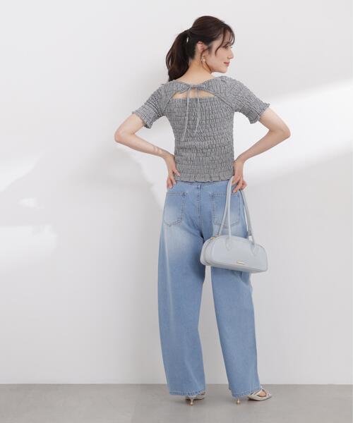 PROPORTION BODY DRESSING(プロポーションボディドレッシング)の「バックオープンシャーリングトップス / 1216160401(Tシャツ/カットソー・レディース・ピンク/ブラック/ブラック系その他・FREE)」の12枚目の写真