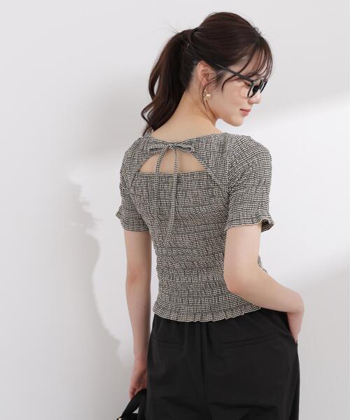 PROPORTION BODY DRESSING(プロポーションボディドレッシング)の「バックオープンシャーリングトップス / 1216160401(Tシャツ/カットソー・レディース・ピンク/ブラック/ブラック系その他・FREE)」の5枚目の写真