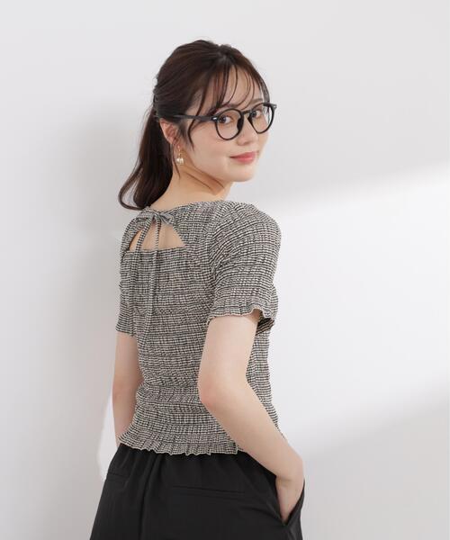 PROPORTION BODY DRESSING(プロポーションボディドレッシング)の「バックオープンシャーリングトップス / 1216160401(Tシャツ/カットソー・レディース・ピンク/ブラック/ブラック系その他・FREE)」の6枚目の写真