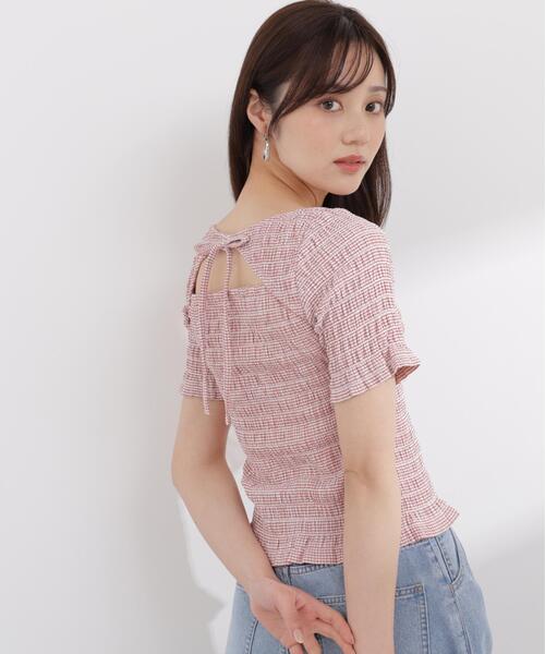 PROPORTION BODY DRESSING(プロポーションボディドレッシング)の「バックオープンシャーリングトップス / 1216160401(Tシャツ/カットソー・レディース・ピンク/ブラック/ブラック系その他・FREE)」の10枚目の写真