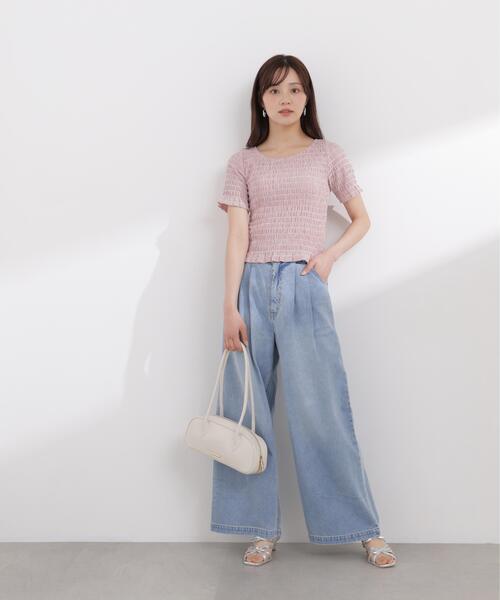 PROPORTION BODY DRESSING(プロポーションボディドレッシング)の「バックオープンシャーリングトップス / 1216160401(Tシャツ/カットソー・レディース・ピンク/ブラック/ブラック系その他・FREE)」の15枚目の写真
