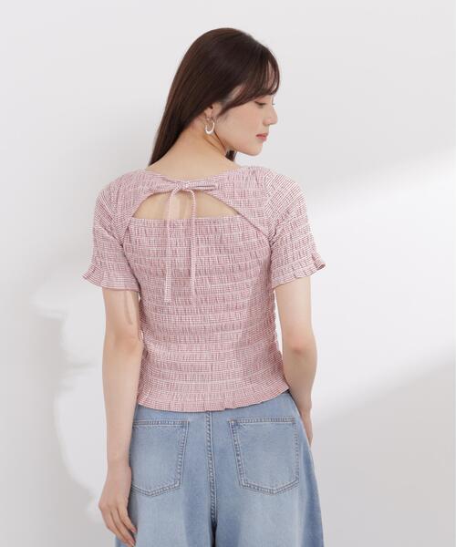 PROPORTION BODY DRESSING(プロポーションボディドレッシング)の「バックオープンシャーリングトップス / 1216160401(Tシャツ/カットソー・レディース・ピンク/ブラック/ブラック系その他・FREE)」の18枚目の写真
