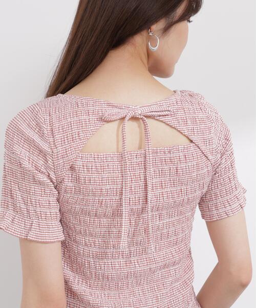PROPORTION BODY DRESSING(プロポーションボディドレッシング)の「バックオープンシャーリングトップス / 1216160401(Tシャツ/カットソー・レディース・ピンク/ブラック/ブラック系その他・FREE)」の20枚目の写真