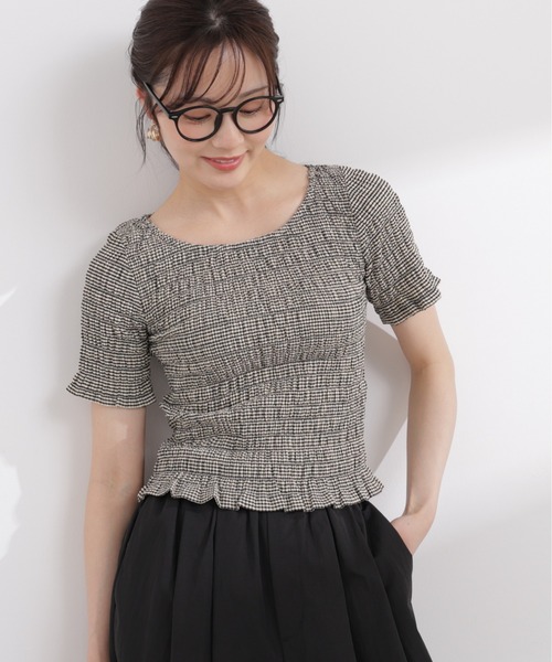 PROPORTION BODY DRESSING（プロポーションボディドレッシング）の「バックオープンシャーリングトップス / 1216160401（Tシャツ/カットソー・レディース・ピンク/ブラック/ブラック系その他・FREE）」の2枚目の写真