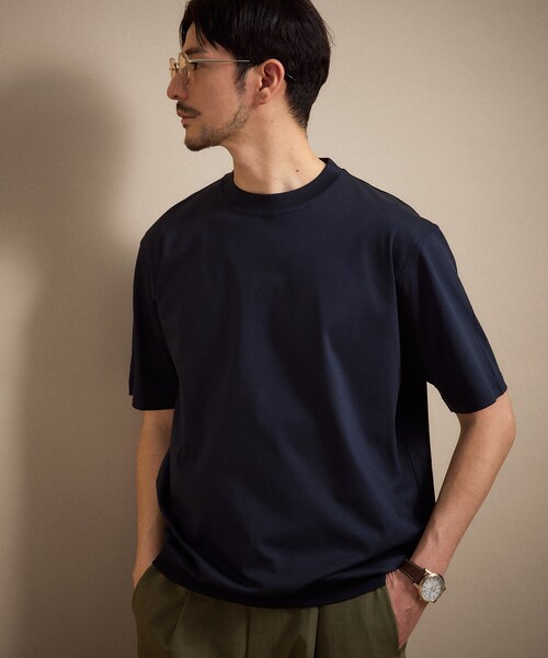 TAKEO KIKUCHI（タケオキクチ）の「【接触冷感】アイスクリアコットン Tシャツ（Tシャツ/カットソー・メンズ・グリーン系/ブラウン系その他/ブラック/レンガ/ネイビー系6/ライトグレー/ホワイト・03/05/02/04/01）」の6枚目の写真