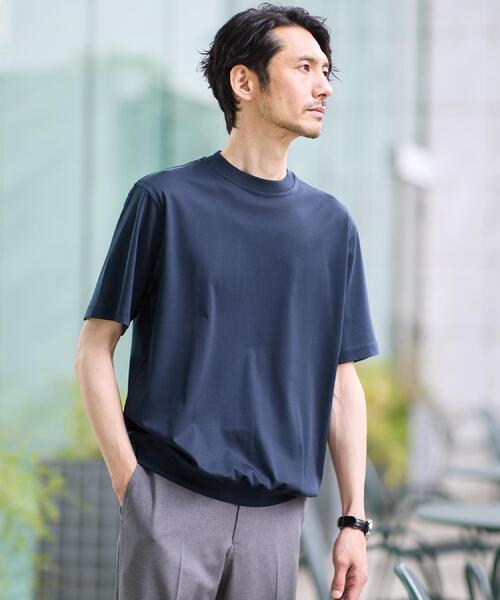 TAKEO KIKUCHI（タケオキクチ）の「【接触冷感】アイスクリアコットン Tシャツ（Tシャツ/カットソー・メンズ・グリーン系/ブラウン系その他/ブラック/レンガ/ネイビー系6/ライトグレー/ホワイト・03/05/02/04/01）」の10枚目の写真