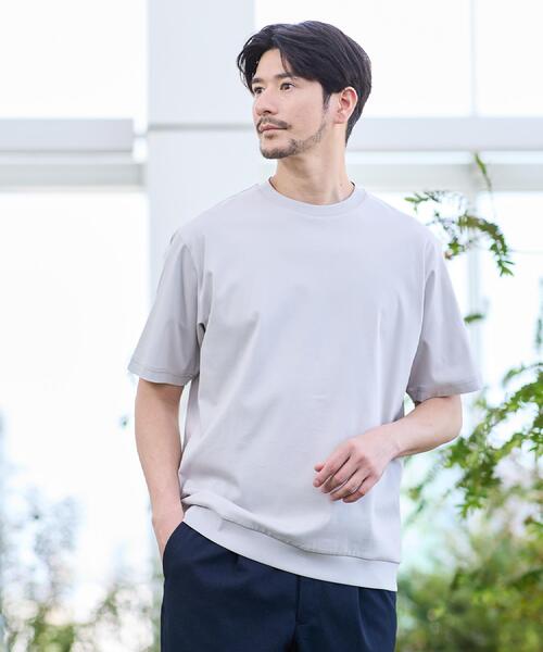 TAKEO KIKUCHI（タケオキクチ）の「【接触冷感】アイスクリアコットン Tシャツ（Tシャツ/カットソー・メンズ・グリーン系/ブラウン系その他/ブラック/レンガ/ネイビー系6/ライトグレー/ホワイト・03/05/02/04/01）」の16枚目の写真