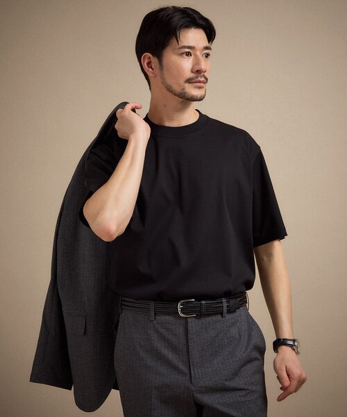 TAKEO KIKUCHI(タケオキクチ)の「【接触冷感】アイスクリアコットン Tシャツ(Tシャツ/カットソー・メンズ・グリーン系/ブラウン系その他/ブラック/レンガ/ネイビー系6/ライトグレー/ホワイト・03/05/02/04/01)」の12枚目の写真