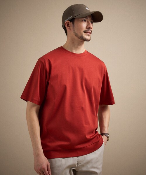 TAKEO KIKUCHI(タケオキクチ)の「【接触冷感】アイスクリアコットン Tシャツ(Tシャツ/カットソー・メンズ・グリーン系/ブラウン系その他/ブラック/レンガ/ネイビー系6/ライトグレー/ホワイト・03/05/02/04/01)」の13枚目の写真