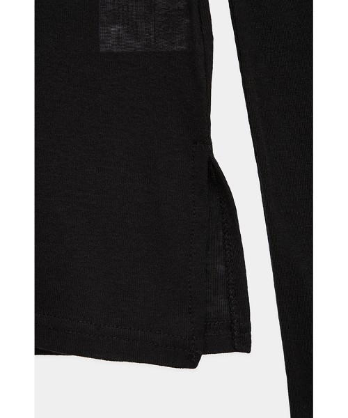 ETRE AU SOMMET(エトレオソメ)の「Rib Collar tattoo Long Sleeve Top (Black)(Tシャツ/カットソー・レディース・ブラック・FREE)」の3枚目の写真