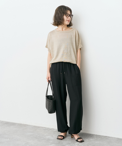 Spick & Span(スピックアンドスパン)の「《手洗い可》リネン天竺フレンチプルオーバー(ニット/セーター・レディース・ベージュ/ブラウン/ブルー・FREE)」の14枚目の写真