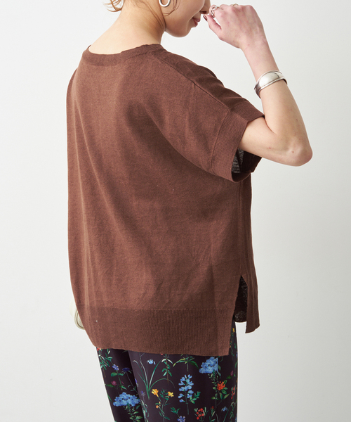 Spick & Span(スピックアンドスパン)の「《手洗い可》リネン天竺フレンチプルオーバー(ニット/セーター・レディース・ベージュ/ブラウン/ブルー・FREE)」の20枚目の写真