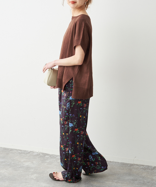 Spick & Span(スピックアンドスパン)の「《手洗い可》リネン天竺フレンチプルオーバー(ニット/セーター・レディース・ベージュ/ブラウン/ブルー・FREE)」の22枚目の写真