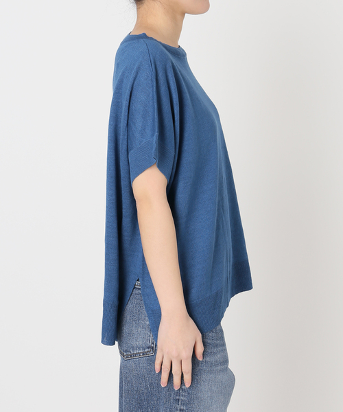 Spick & Span(スピックアンドスパン)の「《手洗い可》リネン天竺フレンチプルオーバー(ニット/セーター・レディース・ベージュ/ブラウン/ブルー・FREE)」の4枚目の写真