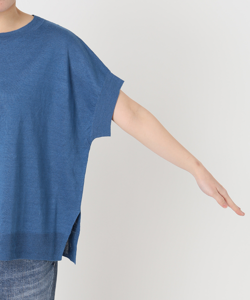 Spick & Span(スピックアンドスパン)の「《手洗い可》リネン天竺フレンチプルオーバー(ニット/セーター・レディース・ベージュ/ブラウン/ブルー・FREE)」の5枚目の写真