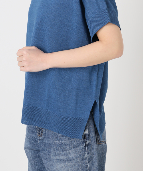 Spick & Span(スピックアンドスパン)の「《手洗い可》リネン天竺フレンチプルオーバー(ニット/セーター・レディース・ベージュ/ブラウン/ブルー・FREE)」の6枚目の写真