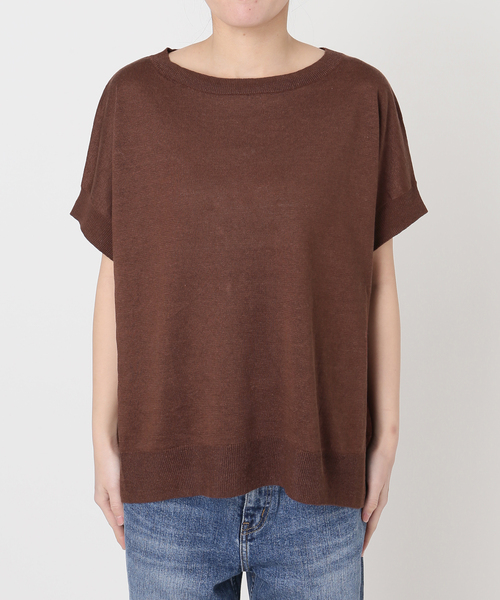 Spick & Span(スピックアンドスパン)の「《手洗い可》リネン天竺フレンチプルオーバー(ニット/セーター・レディース・ベージュ/ブラウン/ブルー・FREE)」の7枚目の写真