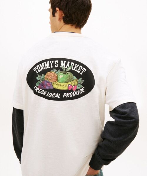 tommy jeans(トミー ジーンズ)の「リラックスノベルティショートスリーブTシャツ(Tシャツ/カットソー・メンズ・マルチ/ホワイト/ブラウン・X-LARGE/SMALL/X-SMALL/MEDIUM/LARGE)」の15枚目の写真