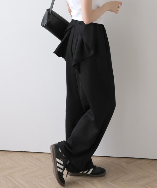 AMELY(エミリー)の「バックリボン スウェットパンツ(スウェットパンツ・レディース・グレー/ブラック・フリー)」の3枚目の写真