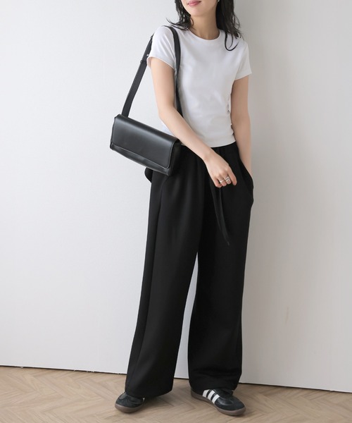AMELY(エミリー)の「バックリボン スウェットパンツ(スウェットパンツ・レディース・グレー/ブラック・フリー)」の4枚目の写真