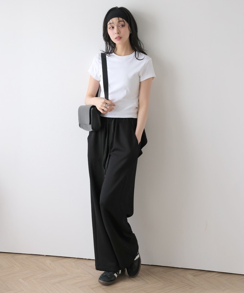 AMELY(エミリー)の「バックリボン スウェットパンツ(スウェットパンツ・レディース・グレー/ブラック・フリー)」の6枚目の写真