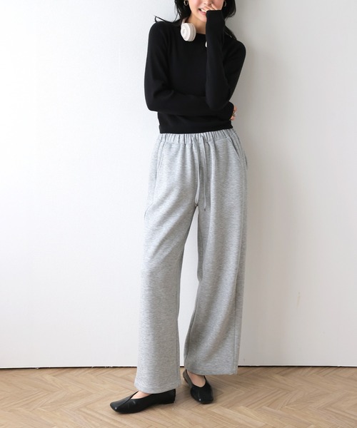AMELY(エミリー)の「バックリボン スウェットパンツ(スウェットパンツ・レディース・グレー/ブラック・フリー)」の8枚目の写真