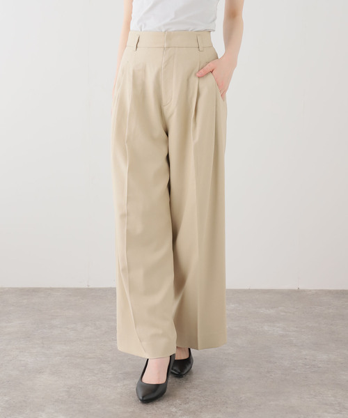 La TOTALITE（ラトータリテ）の「【洗える】タックポケットワイドパンツ（その他パンツ・レディース・ホワイト/ベージュ/ブラック・38/36）」の3枚目の写真