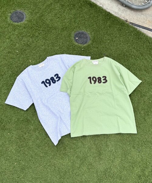 CIAOPANIC TYPY(チャオパニックティピー)の「【WEB限定】【UNISEX】1983アップリケTEE(Tシャツ/カットソー・レディース・グレー/ブルー/グリーン/ネイビー・LARGE/MEDIUM)」の5枚目の写真