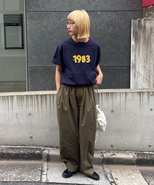 CIAOPANIC TYPY(チャオパニックティピー)の「【WEB限定】【UNISEX】1983アップリケTEE(Tシャツ/カットソー・レディース・グレー/ブルー/グリーン/ネイビー・LARGE/MEDIUM)」の7枚目の写真