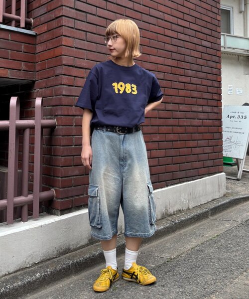 CIAOPANIC TYPY(チャオパニックティピー)の「【WEB限定】【UNISEX】1983アップリケTEE(Tシャツ/カットソー・レディース・グレー/ブルー/グリーン/ネイビー・LARGE/MEDIUM)」の8枚目の写真