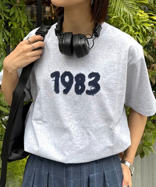 CIAOPANIC TYPY(チャオパニックティピー)の「【WEB限定】【UNISEX】1983アップリケTEE(Tシャツ/カットソー・レディース・グレー/ブルー/グリーン/ネイビー・LARGE/MEDIUM)」の10枚目の写真