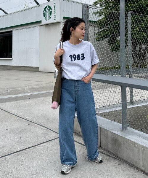 CIAOPANIC TYPY(チャオパニックティピー)の「【WEB限定】【UNISEX】1983アップリケTEE(Tシャツ/カットソー・レディース・グレー/ブルー/グリーン/ネイビー・LARGE/MEDIUM)」の11枚目の写真