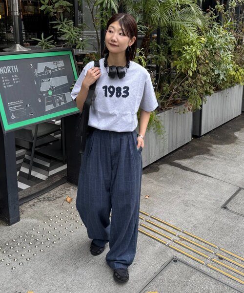CIAOPANIC TYPY(チャオパニックティピー)の「【WEB限定】【UNISEX】1983アップリケTEE(Tシャツ/カットソー・レディース・グレー/ブルー/グリーン/ネイビー・LARGE/MEDIUM)」の12枚目の写真