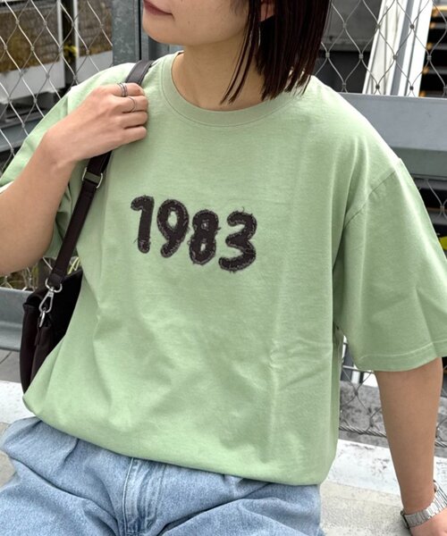 CIAOPANIC TYPY(チャオパニックティピー)の「【WEB限定】【UNISEX】1983アップリケTEE(Tシャツ/カットソー・レディース・グレー/ブルー/グリーン/ネイビー・LARGE/MEDIUM)」の13枚目の写真