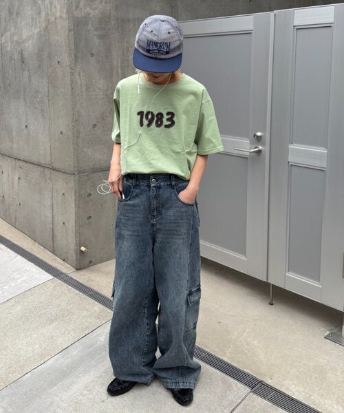 CIAOPANIC TYPY(チャオパニックティピー)の「【WEB限定】【UNISEX】1983アップリケTEE(Tシャツ/カットソー・レディース・グレー/ブルー/グリーン/ネイビー・LARGE/MEDIUM)」の15枚目の写真