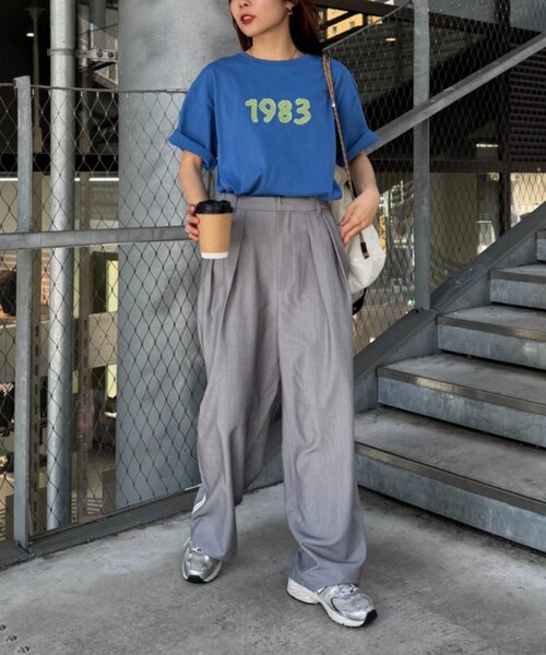 CIAOPANIC TYPY(チャオパニックティピー)の「【WEB限定】【UNISEX】1983アップリケTEE(Tシャツ/カットソー・レディース・グレー/ブルー/グリーン/ネイビー・LARGE/MEDIUM)」の17枚目の写真